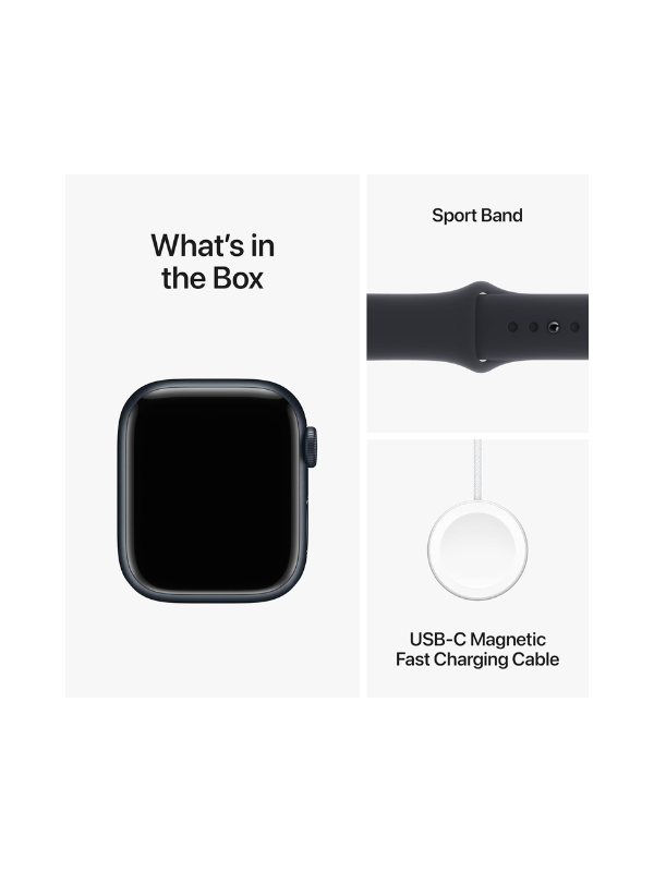 Apple Watch Series 9 - 45mm GPS + Cellular Smartwatch - Aluminium Case & Sports Band