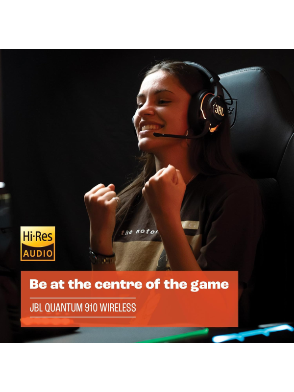 JBL Quantum 910 Wireless Gaming Headset With 3D Audio - Black