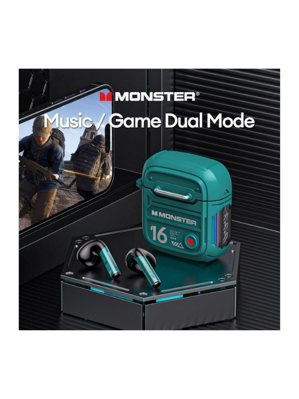 Monster XKT16 Wireless Gaming Headphones - Active Noise Cancellation - v5.3