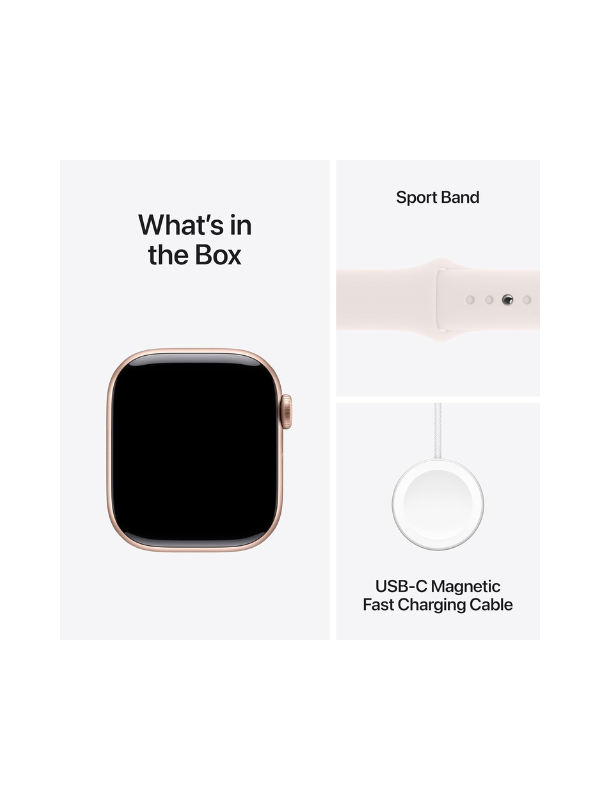 Apple Watch Series 10 GPS 42mm - Rose Gold Aluminium Case Smartwatch (S/M)