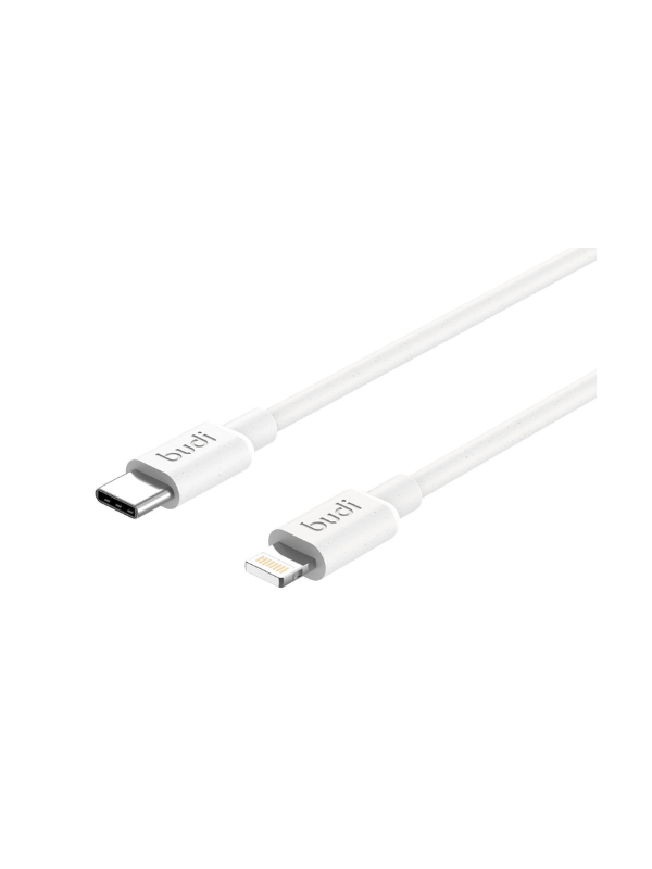 BUDI USB-C to Lightning Cable - 1M - 2.4A Braided Charging Cable