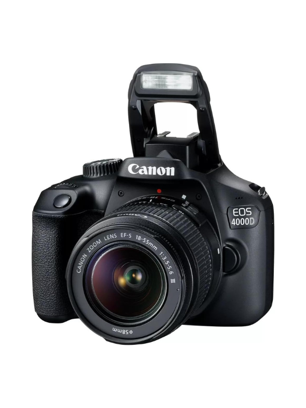 Canon EOS 4000D DSLR Camera - 18-55mm Lens - Black