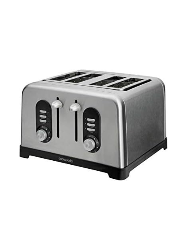 Cookworks 4 Slice Toaster - Stainless Steel