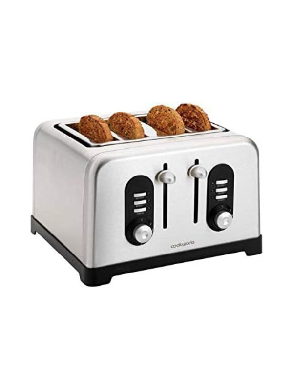 Cookworks 4 Slice Toaster - Stainless Steel