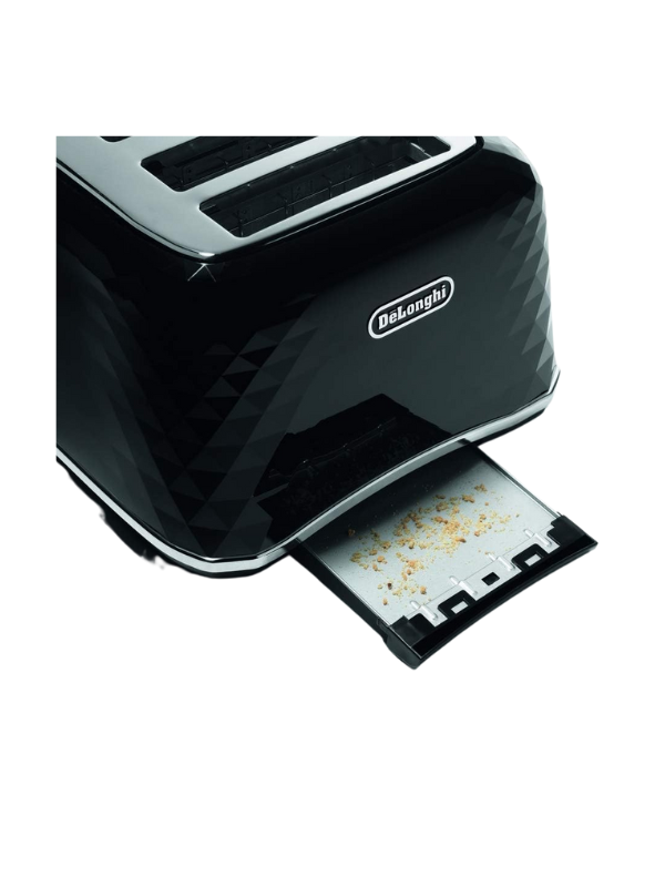 De'Longhi Brillante 4-Slice Toaster - Black, Fast Toasting