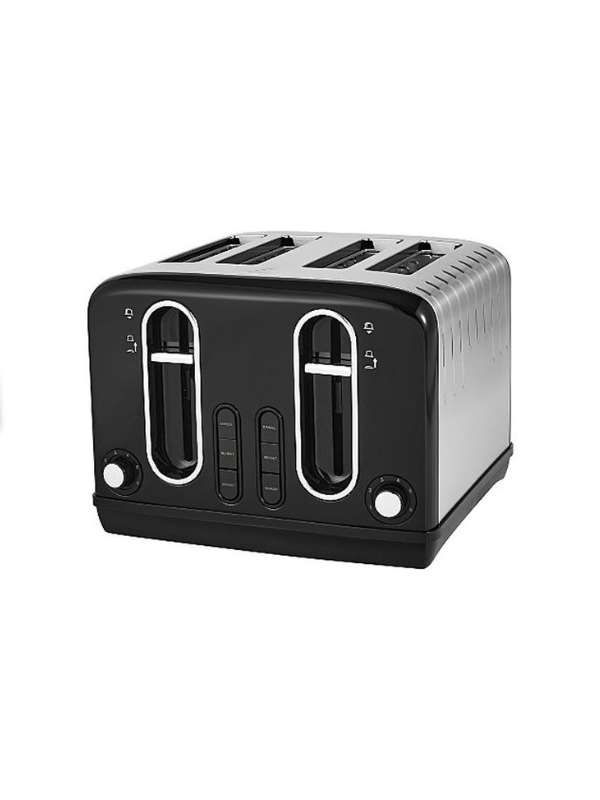 George Home 4-Slice Toaster - Black, XL Slots