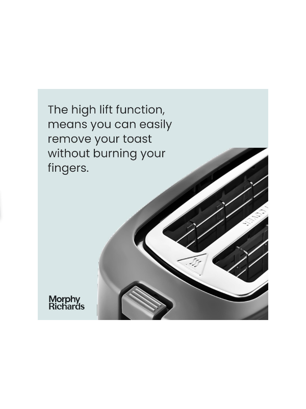 Morphy Richards Hive 4-Slice Toaster - Black, Defrost & Reheat