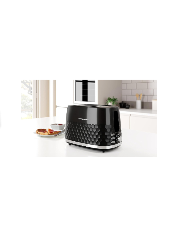 Morphy Richards Hive 4-Slice Toaster - Black, Defrost & Reheat