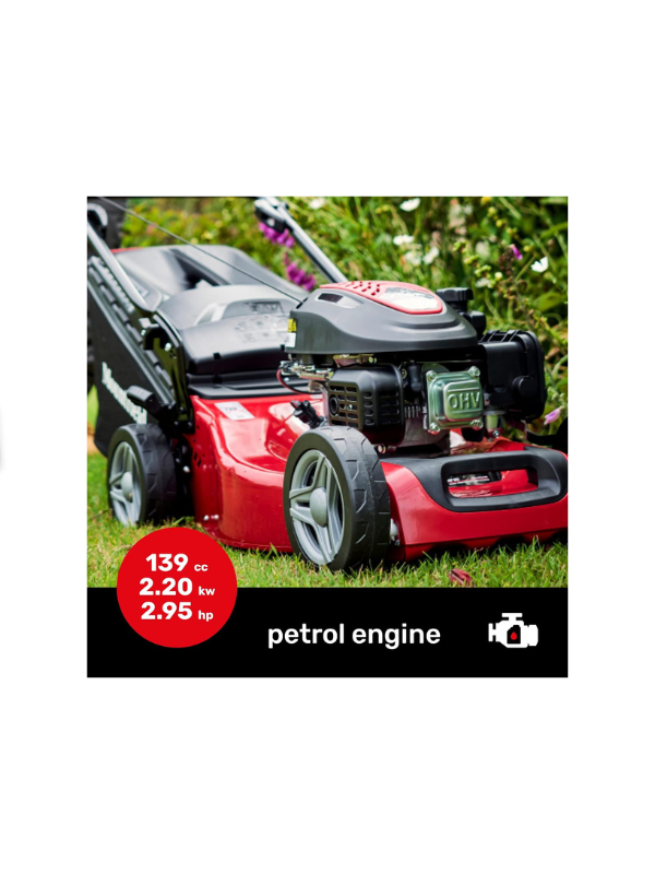 Mountfield HP185 Petrol Lawnmower - Hand-Propelled Durability