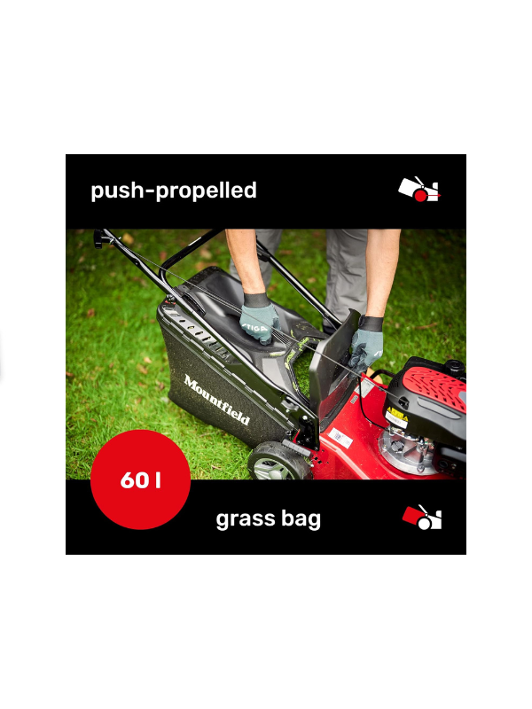 Mountfield HP185 Petrol Lawnmower - Hand-Propelled Durability
