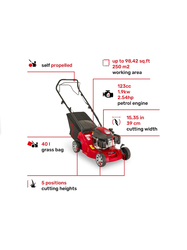 Mountfield SP41 Petrol Lawnmower - Compact & Self-Propelled