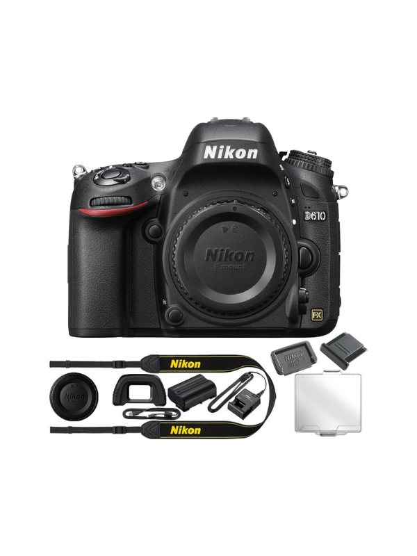 Nikon D610 DSLR Camera - 24.3MP, Full Frame, HD Video