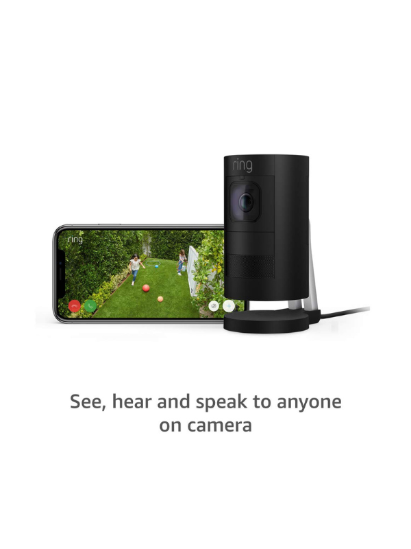 Ring Stick Up Cam Elite - Plug-in Security Camera - For Indoors & Outdoors Use - Black