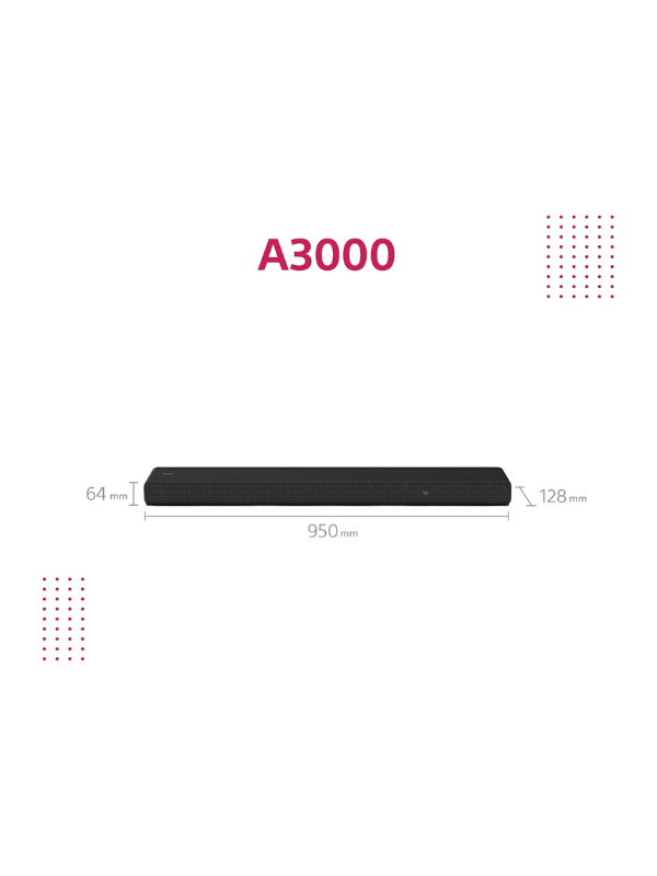 Sony HT-A3000 - 3.1" Dolby Atmos Soundbar Experience