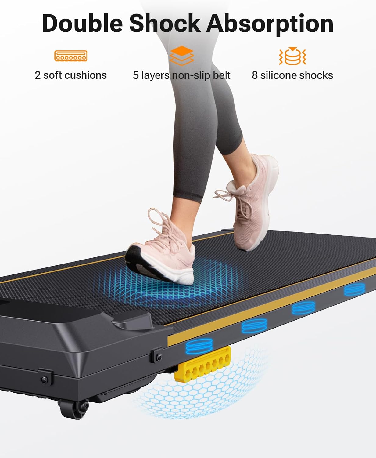 Urevo Spacewalk E1 Treadmill - Compact and Portable with Double Shock Absorption