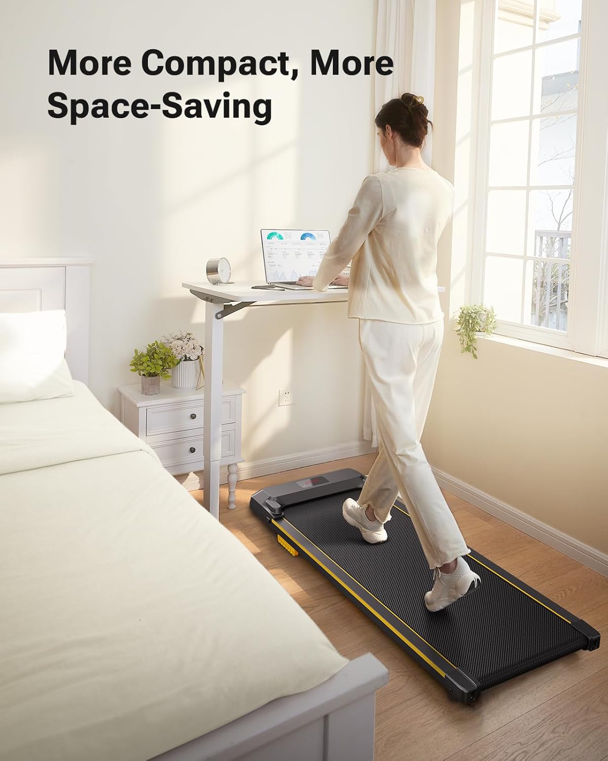 Urevo Spacewalk E1 Treadmill - Compact and Portable with Double Shock Absorption